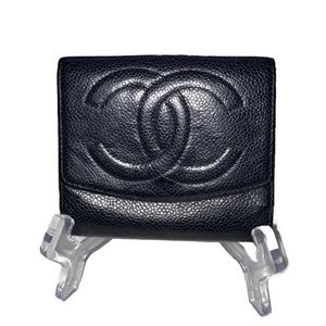 🚫SOLD 💯💕AUTHENTIC VINTAGE CHANEL CAVIAR SMALL BIFOLD WALLET EUC💕💯🚫